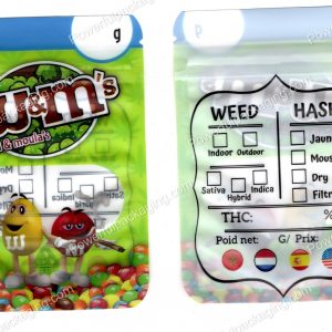 W&M's Mini (Flower / Concentrate) Multipurpose Green Mylar Bag *Empty Bags*