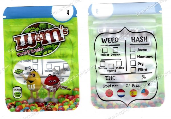 W&M's Mini (Flower / Concentrate) Multipurpose Green Mylar Bag *Empty Bags*
