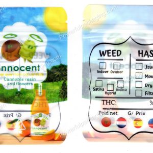 Innocent : Cannabis Resin and Flowers Mini (Flower / Concentrate) Multipurpose Mylar Bag *Empty Bags*