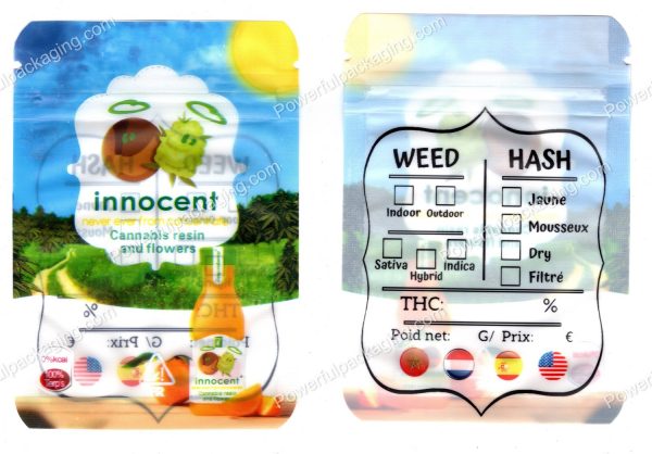 Innocent : Cannabis Resin and Flowers Mini (Flower / Concentrate) Multipurpose Mylar Bag *Empty Bags*
