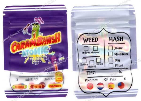 Carambhash Atomic Mini (Flower / Concentrate) Multipurpose Mylar Bag *Empty Bags*