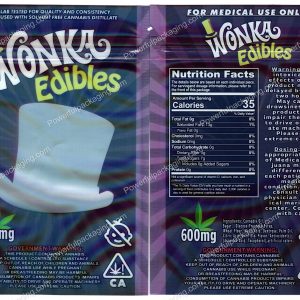 Wonka Edibles (Purple) 600mg Mylar (6x4in) Packaging *Empty Bags*