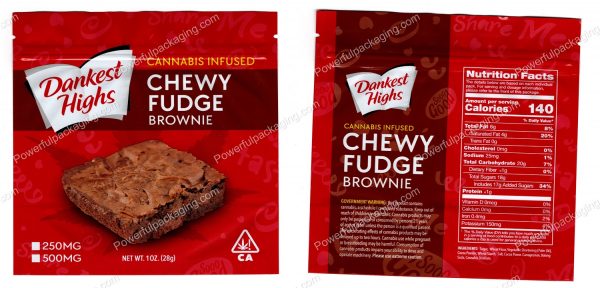 Dankest High Chewy Fudge Brownie (7x5.5in) Mylar Bags *Empty Bags*