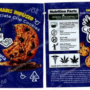 BILLY BONKA : Real Choclate Crip Cookies 250/500mg Cannabis Infused Mylar (4x4.5in) Packaging *Empty Bags*