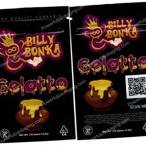 BILLY BONKA : Gelatto Mylar (3x5in) Packaging *Empty Bags*
