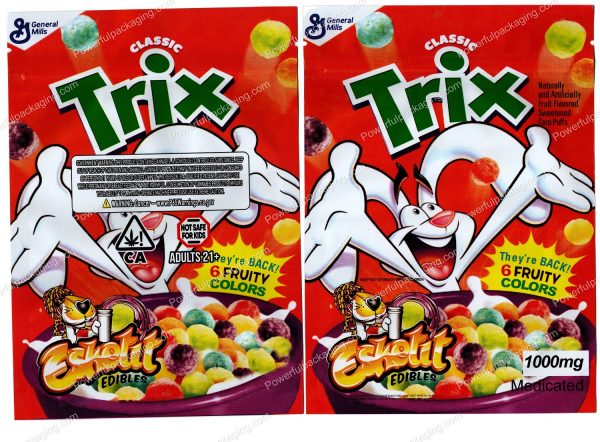 Large Cereal : Trix 1000mg Packaging (5x7in) Mylar Bag *Empty Bags* (CaSupply)