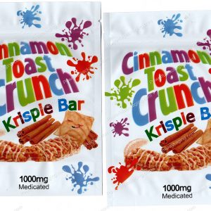 Large Cereal Kirspie Bar : Cinnamon Toast Crunch 1000mg Packaging (5x7in) Mylar Bag *Empty Bags* (CaSupply)