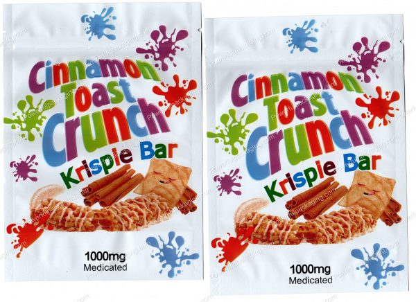 Large Cereal Kirspie Bar : Cinnamon Toast Crunch 1000mg Packaging (5x7in) Mylar Bag *Empty Bags* (CaSupply)