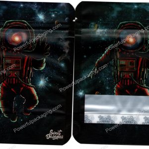 Sweet Decades : Astronaut Small (5x4in) Packaging 3.5 Mylar Bag *Empty Bags* (CaSupply) #S1