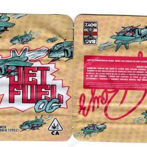 BAG BOYZ : JET FUEL Small (5x4in) Packaging 3.5 Mylar Bag *Empty Bags*