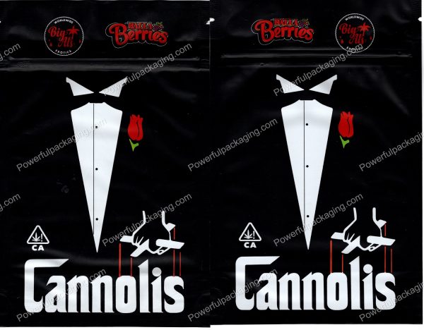 Balla Berries x Big Al's : Cannolis (6x4in) Packaging 3.5 Mylar Bag *Empty Bags* (BackBin)