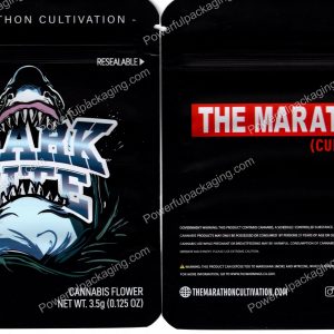 The Marathon : Shark Bite (4.75x3.75in) Packaging 3.5 Mylar Bag *Empty Bags* (BackBin)