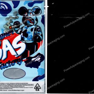 Designer GAS Factory (4x6in) Packaging 3.5 Mylar Bag *Empty Bags* (BackBin)