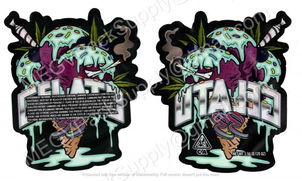 Gelato 33 Cone Generic 3D Mylar Shaped Bag 3.5g Flower Packaging *Empty Bags* (CaSupply) #3D