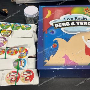 DERB & TERPYS : LIVE RESIN Packaging Set (Stickers,Jars,Lids) *Empty Packaging* (CAsupply)