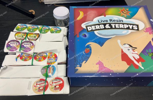 DERB & TERPYS : LIVE RESIN Packaging Set (Stickers,Jars,Lids) *Empty Packaging* (CAsupply)