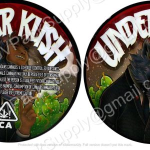 Under Kush Wolf Generic 3D Mylar Shaped Bag 3.5g Flower Packaging *Empty Bags* (CaSupply) #3D