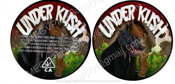Under Kush Wolf Generic 3D Mylar Shaped Bag 3.5g Flower Packaging *Empty Bags* (CaSupply) #3D