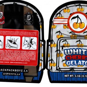 Backpack Boyz White Cherry Gelato 3D Mylar Flower 3.5 Bag *Empty Bags* (CaSupply) #3D