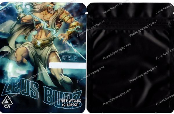 Zeus Budz Mylar Flower 3.5 Bag *Empty Bags* (CaSupply) #S1