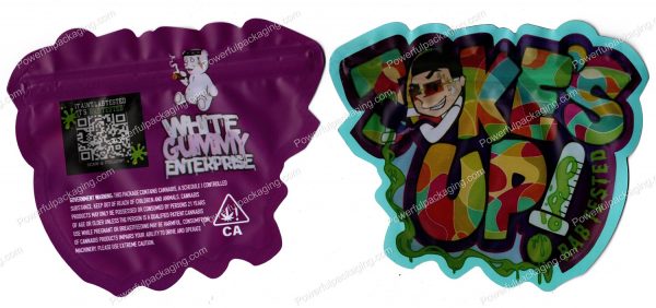 White Gummy Enterprise : JOKES UP ! 3D Mylar Flower 3.5 Bag *Empty Bags* (CaSupply) #3D