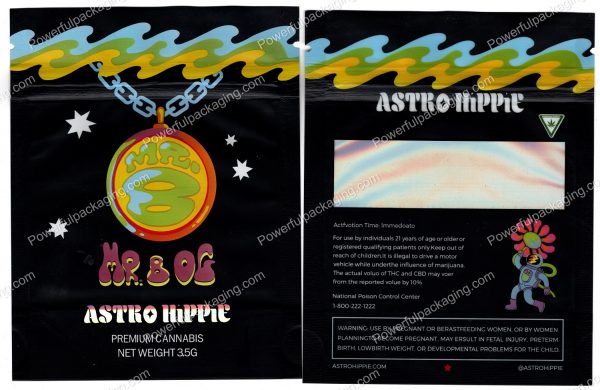 ASTRO HIPPIE : Mr.B OG (4x5in) Packaging 3.5 Mylar Bag *Empty Bags* (CAsupply) #S1
