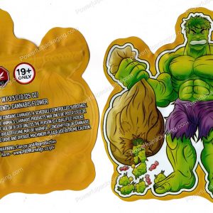 3D The Hulk Mylar Flower 3.5 Bag *Empty Bags* (CaSupply) #3D