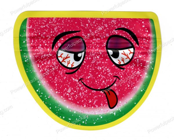3D Mylar Watermelon Shaped Fruit Bag 3.5g Edible Packaging *Empty Bags*