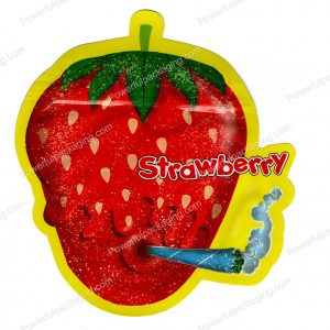 3D Mylar Strawberry Shaped Fruit Bag 3.5g Edible Packaging *Empty Bags*