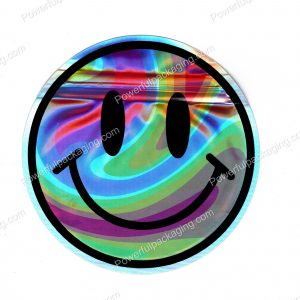 3D Holographic Smiley Shaped Mylar Bag 3.5g Packaging *Empty Bags*