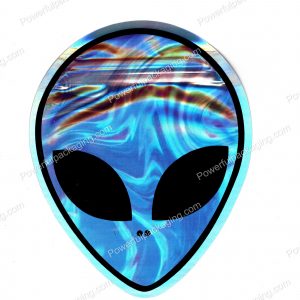 3D Holographic Alien Shaped Mylar Bag 3.5g Packaging *Empty Bags*