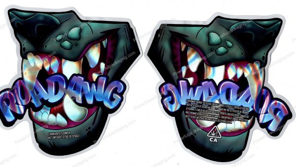 3D-Bag (Roadawg) Holographic Shaped Mylar Packaging *Empty Bags*