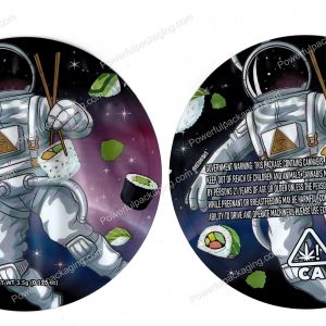 3D-Bag (Space Sushi) Circle Shaped Mylar 3.5g Packaging *Empty Bags*