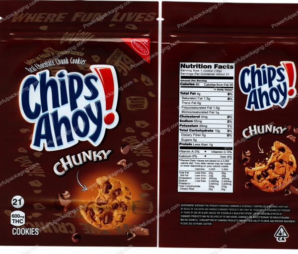 Chips Ahoy 3 Variations (6x4in) Edible Cookie Mylar Bag *EmptyBags* - Image 5