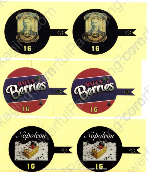 Concentrate Glass Jar w/ Stickers (1.75x1.75in) Packaging *Empty Packaging* (Sellers Choice) - Image 4