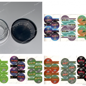 Concentrate Glass Jar w/ Stickers (1.75x1.75in) Packaging *Empty Packaging* (Sellers Choice)