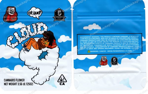 BACKPACK BOYZ : Cloud 9 Packaging 3.5 Mylar Bag *Empty Bags*