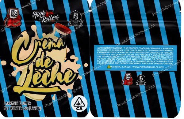 BACKPACK BOYZ : Crema de Leche Packaging 3.5 Mylar Bag *Empty Bags*