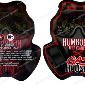 GAS HOUSE : Humboldt Terp Council 3D Mylar Shaped Bag 3.5g Flower Packaging *Empty Bags*