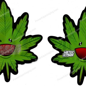 Metro Bloomin : Winking Leaf 3D Mylar Shaped Bag 3.5g Flower Packaging *Empty Bags*