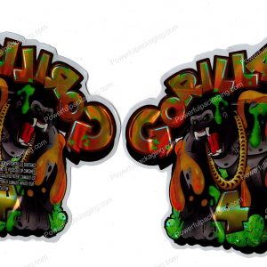 Gorilla Glue #4 3D Mylar Shaped Bag 3.5g Flower Packaging *Empty Bags*
