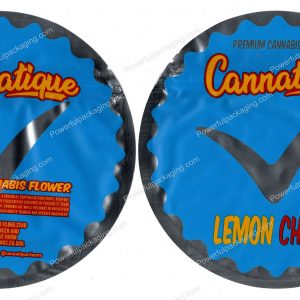 Cannatique Circle 3D Mylar Shaped Bag 3.5g Flower Packaging *Empty Bags*