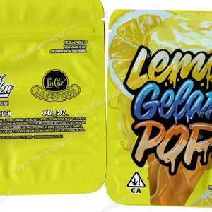 Dubz Garden : Lemon Gelato Pop Flower Packaging 3.5 Mylar Bag *Empty Bags*