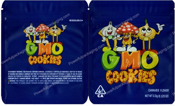 GMO Cookies (Generic) Flower Packaging 3.5 Mylar Bag *Empty Bags*
