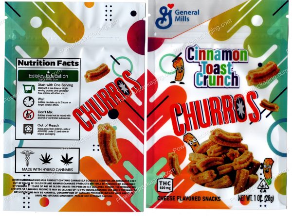 Cinnamon Toast Crunch Churros Mylar Cereal / Treats *Empty Bags* (CASUPPLY)