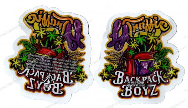 Backpack Boyz LA Traffic 3D Mylar Shaped Bag 3.5g Flower Packaging *Empty Bags*
