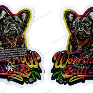 Worldwide Bulliez Generic 3D Mylar Shaped Bag 3.5g Flower Packaging *Empty Bags*