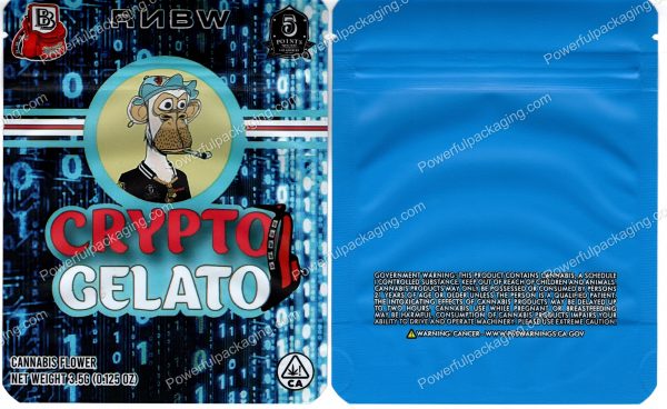 BACKPACK BOYZ : Crypto Gelato Packaging 3.5 Mylar Bag *Empty Bags*