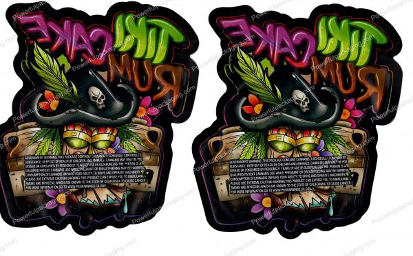 Tiki Rum Cake 3D Mylar Shaped Bag 3.5g Flower Packaging *Empty Bags* (CAsupply)