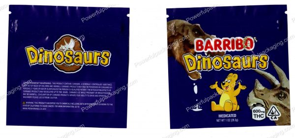 Baribo : Dinosaurs 600mg Edible Packaging Mylar Bag *Empty Bags* (CASUPPLY)